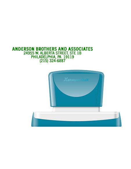 Sello X'Stamper Quix Personalizable Color Verde Medidas 16X83 Mm Q-26
