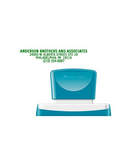 Sello X'Stamper Quix Personalizable Color Verde Medidas 16X83 Mm Q-26
