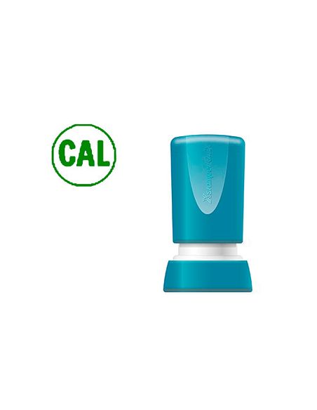 Sello X'Stamper Quix Personalizable Color Verde Redondo Diametro 14 Mm Q-32