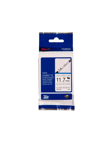 Cinta Brother Hse 231 Termoretractible 11,7 Mm Negro/Blanco