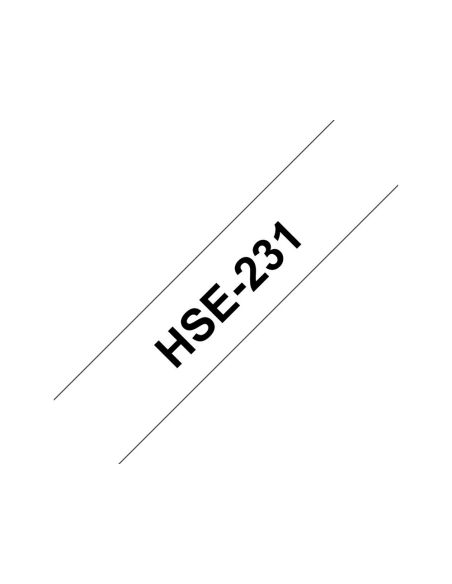 Cinta Brother Hse 231 Termoretractible 11,7 Mm Negro/Blanco