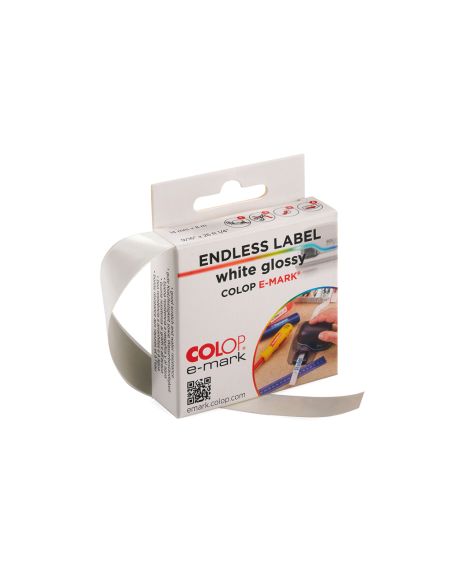 Cinta Adhesiva Colop Polipropileno Blanco Brillo Para Impresora E-Mark