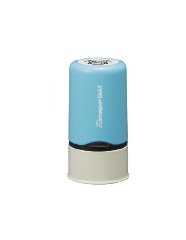 Sello X Stamper Quix Nombre Personalizable Color Azul 13 Mm Qn32
