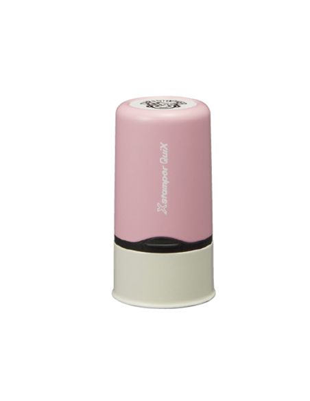 Sello X Stamper Quix Nombre Personalizable Color Rosa 13 Mm Qn32