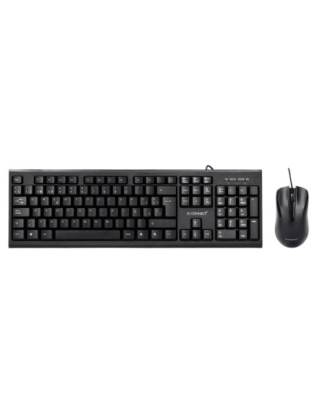 Set Teclado Y Raton Q-Connect Con Cable Color Negro