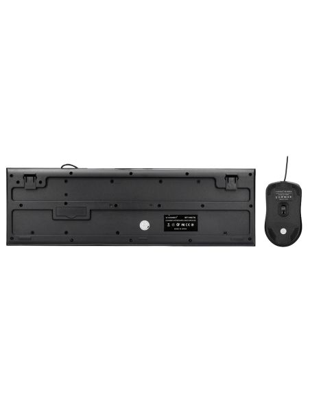 Set Teclado Y Raton Q-Connect Con Cable Color Negro
