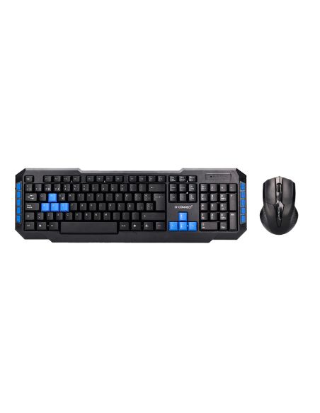 Set Teclado Y Raton Q-Connect Inalambrico Compatible Windows Color Negro
