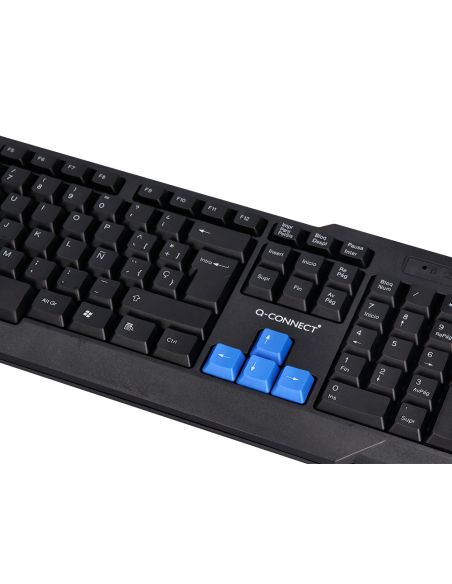 Set Teclado Y Raton Q-Connect Inalambrico Compatible Windows Color Negro