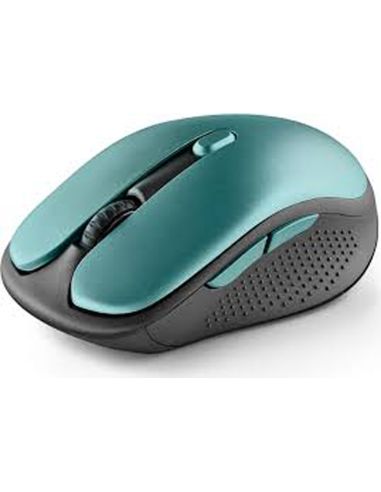 Raton Ngs Evo Rust Optico 800/1200/1600 Dpi Inalambrico 5 Botones Teclas Silenciosas Receptor Usb 2,4 Ghz Verde