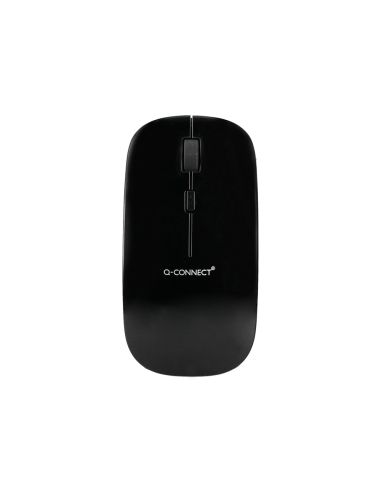Raton Q-Connect Optico Inalambrico Silencioso Dpi 800/1200/1600 Pilas Aaa Negro