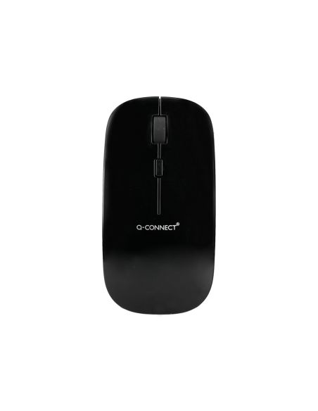 Raton Q-Connect Optico Inalambrico Silencioso Dpi 800/1200/1600 Pilas Aaa Negro