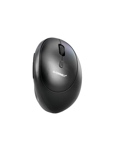 Raton Q-Connect Optico Inalambrico Ergonomico Vertical Dpi 800/1200/1600 Pila Aa Negro