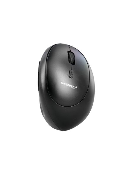 Raton Q-Connect Optico Inalambrico Ergonomico Vertical Dpi 800/1200/1600 Pila Aa Negro