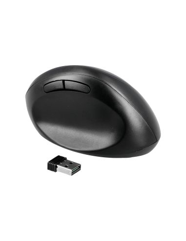 Raton Q-Connect Optico Inalambrico Ergonomico Vertical Dpi 800/1200/1600 Pila Aa Negro