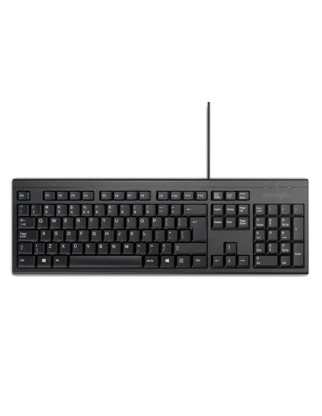 Teclado Kensington Kb100 Eq Con Cable 2400 Dpi Usb-A Color Negro