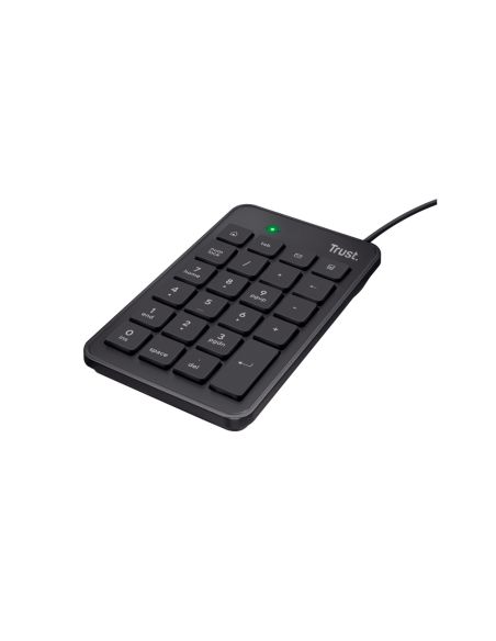 Teclado Numerico Trust Xalas Numpad Con Cable Longitud 145 Cm Usb 2.0 Color Negro