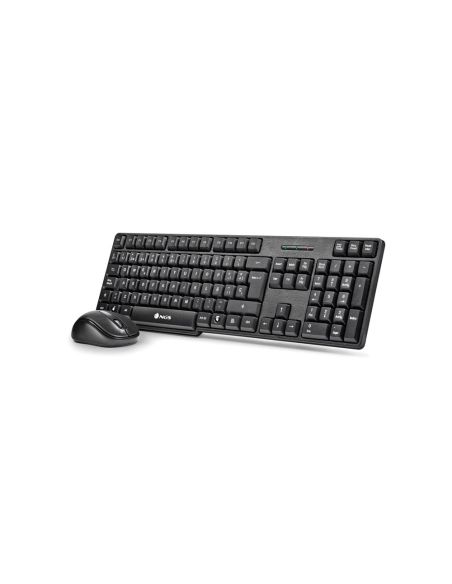 Set Teclado Y Raton Ngs Inalambricos 2.4Ghz Usb Color Negro