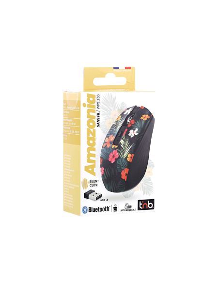 Raton Tnb Inalambrico Amazonia Optico 1600 Dpi Bluetooth Usb A