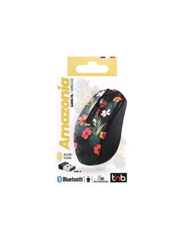 Raton Tnb Inalambrico Amazonia Optico 1600 Dpi Bluetooth Usb A