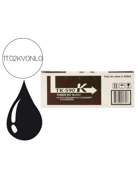 Toner Kyocera Tk590K Fs-C2026Mfp/2126Mfp/5250Dn Negro 7000 Paginas