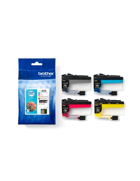 Ink-Jet Brother Lc424Val Dcp-J1200W Pack 4 Colores Negro / Amarillo / Cian / Magenta 750 Hojas