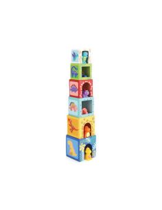 Juego Infantil Imaginovo Cubos Apilables Nidos Dinosaurios +12 Meses 12 Piezas 13X13X13Cm 2