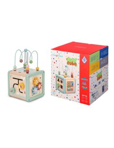 Juego Infantil Imaginovo Madera Cubo De Actividades +18 Meses 15,5X15,5X28Cm