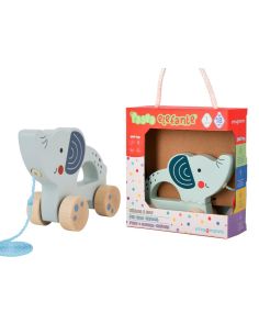 Juego Infantil Imaginovo Madera Elefante Para Arrastrar Con Ruedas +12 Meses 13,4X10X5,4Cm