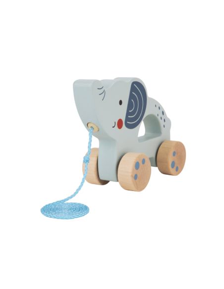 Juego Infantil Imaginovo Madera Elefante Para Arrastrar Con Ruedas +12 Meses 13,4X10X5,4Cm
