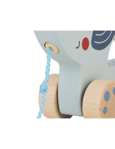 Juego Infantil Imaginovo Madera Elefante Para Arrastrar Con Ruedas +12 Meses 13,4X10X5,4Cm