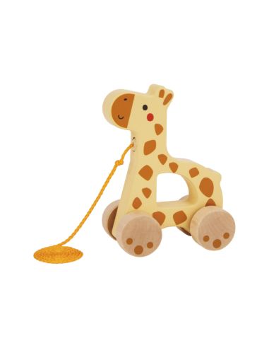 Juego Infantil Imaginovo Madera Jirafa Para Arrastrar Con Ruedas +12 Meses 16X12X5,4Cm