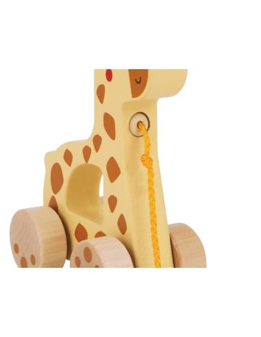 Juego Infantil Imaginovo Madera Jirafa Para Arrastrar Con Ruedas +12 Meses 16X12X5,4Cm