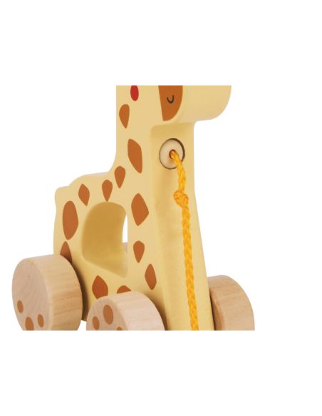 Juego Infantil Imaginovo Madera Jirafa Para Arrastrar Con Ruedas +12 Meses 16X12X5,4Cm