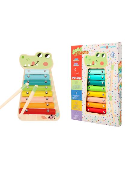 Juego Infantil Imaginovo Madera Xilofono Instrumento Musical Cocodrilo +18 Meses 28X14,8X2,5Cm