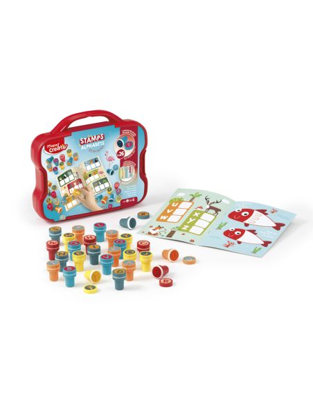 Juego Maped Creativ Textur Art Sello Letras Maletin De 26 Unidades
