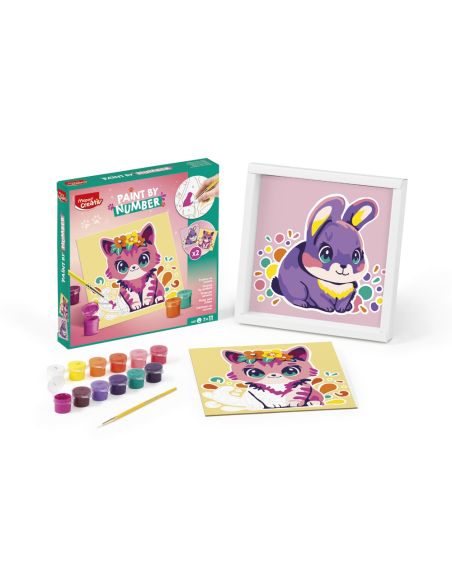 Juego Maped Creativ Pinta Por Numeros Gato/Conejo