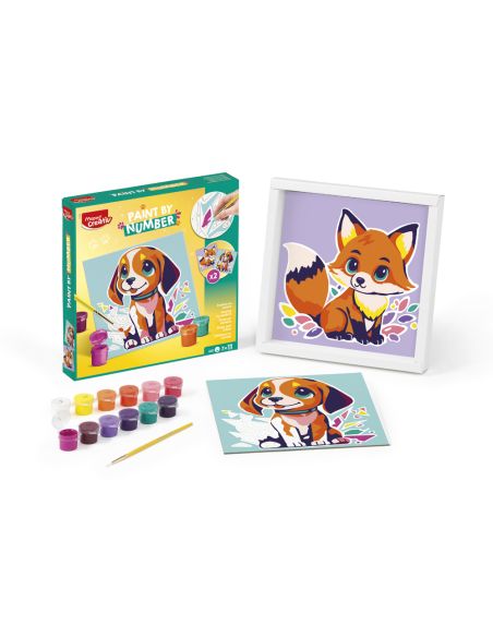 Juego Maped Creativ Pinta Por Numeros Perro/Zorro