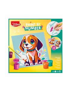 Juego Maped Creativ Pinta Por Numeros Perro/Zorro 2