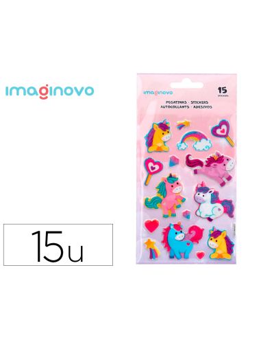 Pegatinas Imaginovo Unicornios Magic Dreams Con Brillo 190X105 Mm En Blister