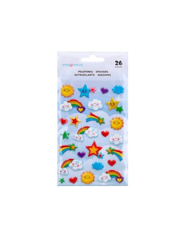 Pegatinas Imaginovo Arcoiris Magic Dreams Con Relieve 190X105 Mm En Blister