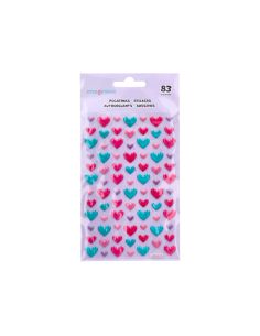 Pegatinas Imaginovo Corazones Magic Dreams Con Relieve 190X105 Mm En Blister 2