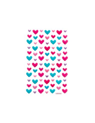 Pegatinas Imaginovo Corazones Magic Dreams Con Relieve 190X105 Mm En Blister
