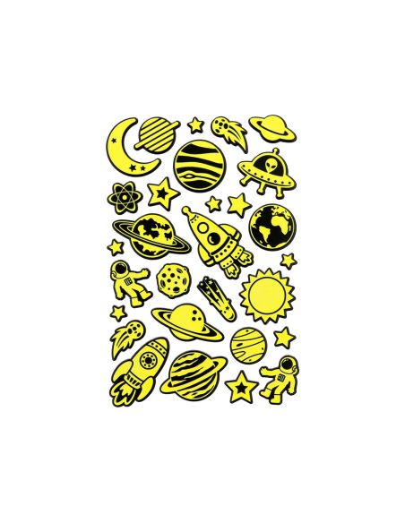 Pegatinas Imaginovo Luminosas Planetas Con Relieve 190X105 Mm En Blister