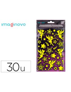 Pegatinas Imaginovo Luminosas Hadas Con Relieve 190X105 Mm En Blister