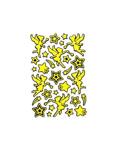 Pegatinas Imaginovo Luminosas Hadas Con Relieve 190X105 Mm En Blister