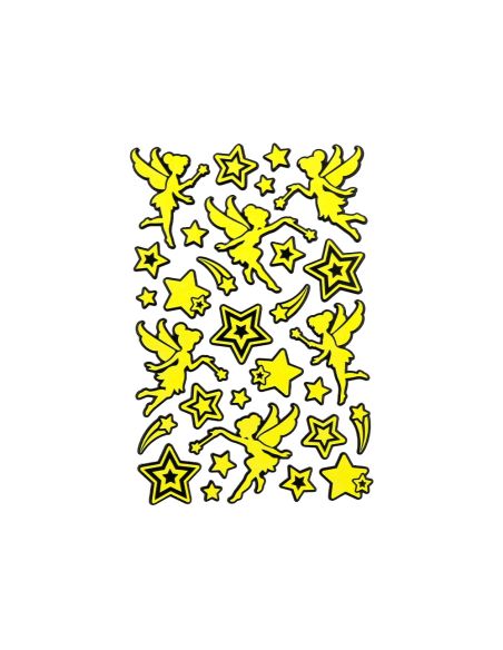 Pegatinas Imaginovo Luminosas Hadas Con Relieve 190X105 Mm En Blister
