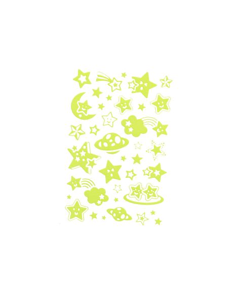Pegatinas Imaginovo Luminosas Estrellas Con Relieve 190X105 Mm En Blister