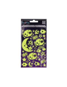 Pegatinas Imaginovo Luminosas Luna Con Relieve 250X145 Mm En Blister 2