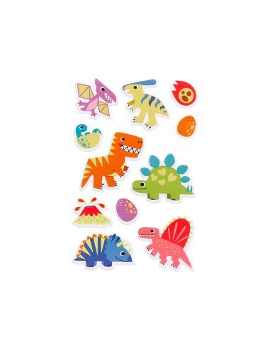 Pegatinas Imaginovo Luminosas Dinosaurios Con Relieve 190X105 Mm En Blister