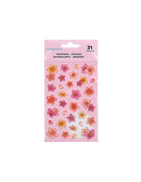 Pegatinas Imaginovo Flores Rosas De Papel 190X104 Mm En Blister